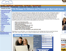 Tablet Screenshot of fha-mortgage.home-mortgage-bad-credit.com